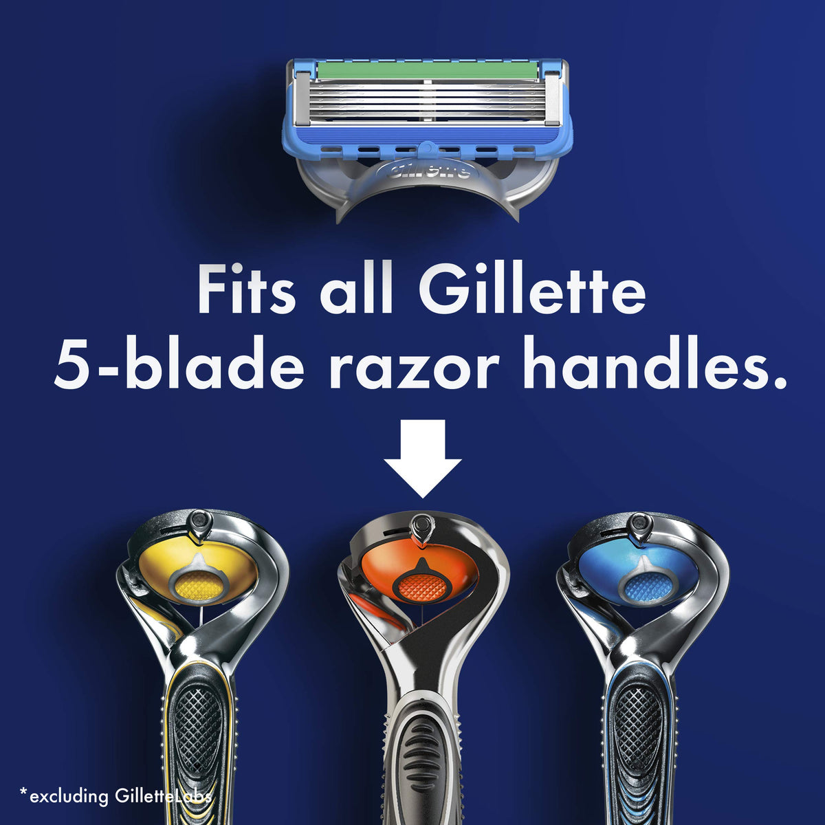 Gillette 12 Count (Pack of 2) / Blue / Fusion5 ProGlide Billboard Pack Cartridge Razors