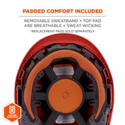 Ergodyne Red / One Size / Safety Helmet - Type 2, Class C Hard Hats