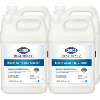 Clorox Healthcare Bleach Germicidal Cleaner Refill, 128 Fluid Ounces, Pack of 4 (Package May Vary)