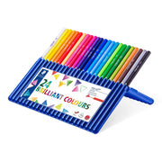 Ergosoft Colored Pencils by STAEDTLER – 24 Count (Pack of 1), Wood, Assorted, Model 157SB24CB