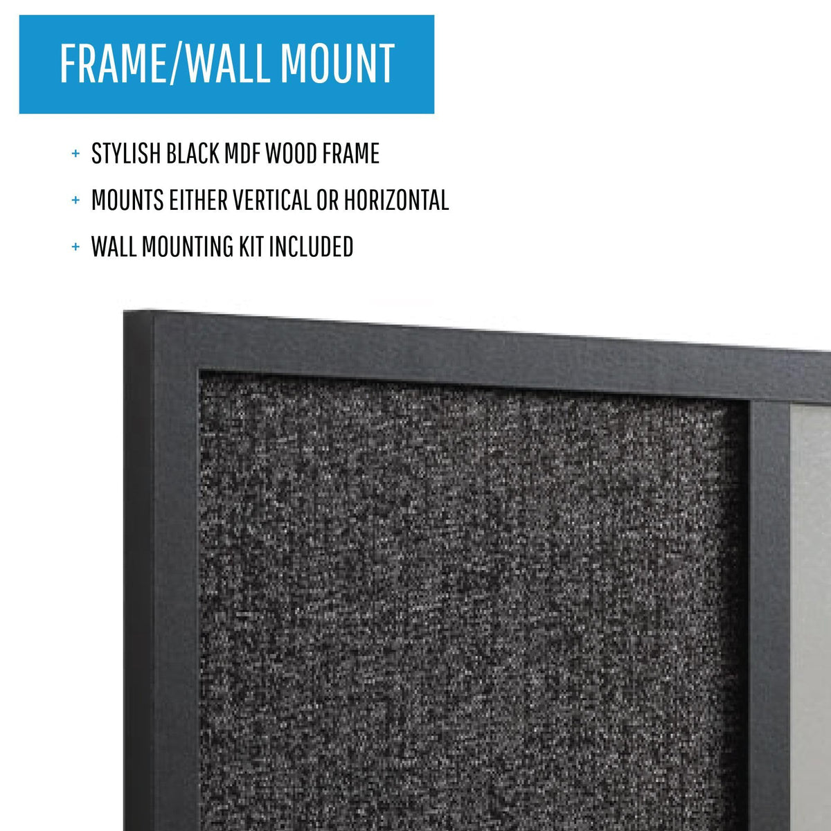 Combination Board -1 Each by MasterVision – 24"W x 18"H, Engineered Wood, Silver, Model MX04433168