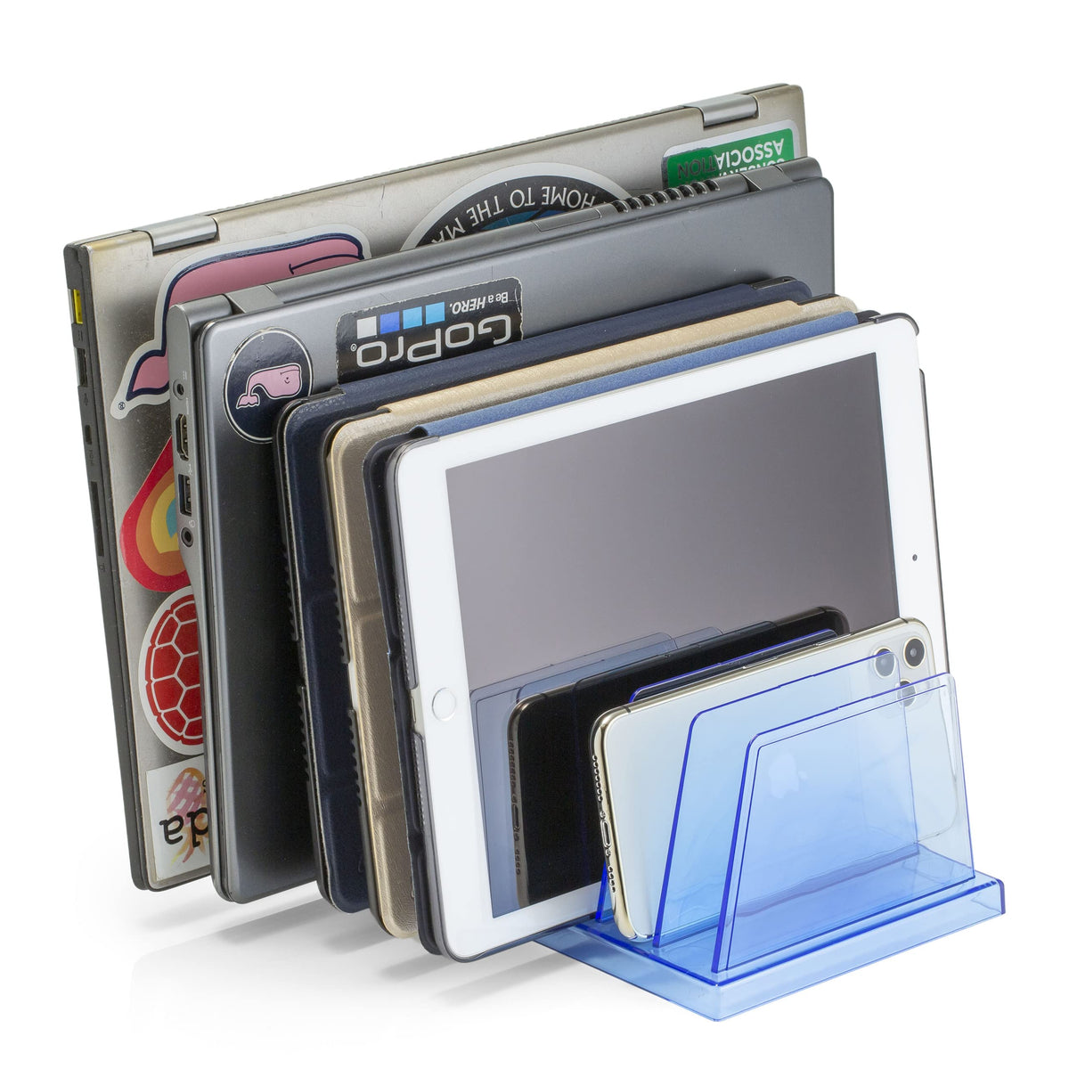 Blue Glacier Standard Sorter by Officemate – 5 x 8.25 x 25 inches, 7 unknown_modifier, Plastic, Transparent Blue, Model 23214
