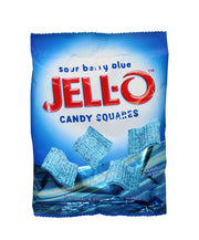 JELL-O™ Sour Candy Squares | Sour Berry Blue | Chewy Sweet and Sour Candy | Sharing Size by Morris National Inc – 4.5 Ounce (Pack of 12), Blue, Pack of 12