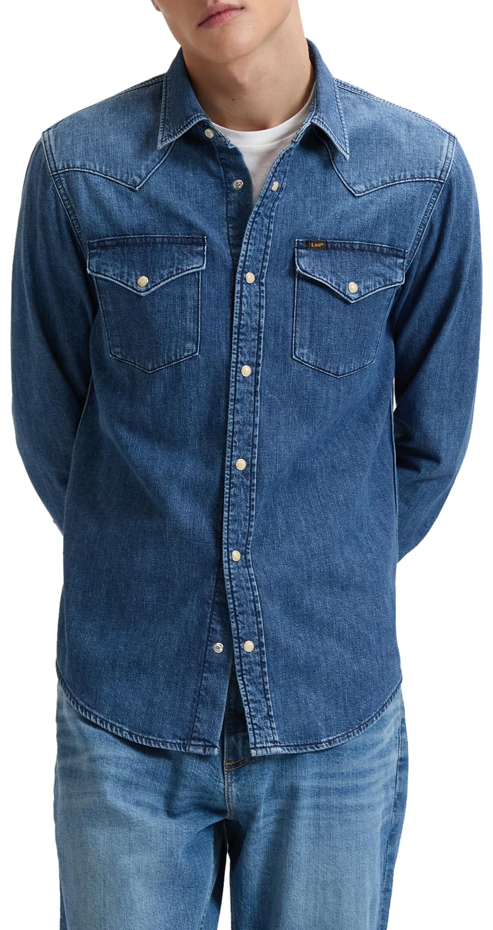 Men's Regular Western Shirt by Lee – Cotton, Brookside, Model E9863