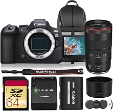 EOS R6 Mark II Mirrorless Camera with Cropping Guide Firmware Bundle | + Canon RF 100mm f/2.8 L Macro IS USM Lens for Macro Photography & Creative Portraits|24.2MP Sensor + 64GB Card + Backpack