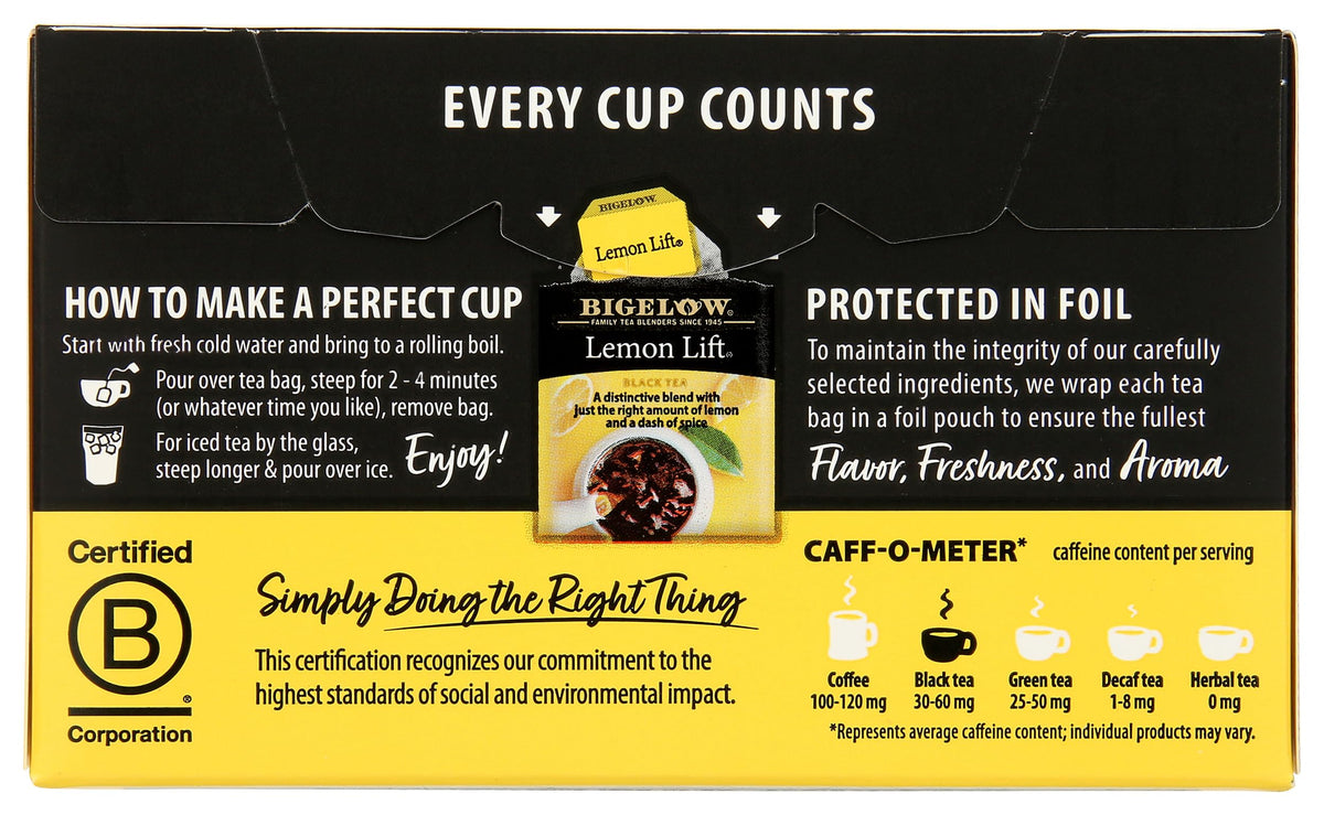 Bigelow Tea Lemon Lift / 20 Count (Pack of 1) / 1 Herbal