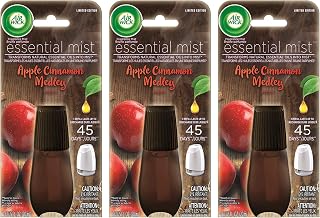 Air Wick Essential Mist Air Freshener Refill - Apple Cinnamon Medley - Net Wt. 0.67 FL OZ (20 mL) Per Refill - Pack of 3 Refills