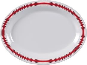 Yanco HS-213 Houston Oval Platter, 13.5" Length, 10.5" Width, Melamine, Pack of 12