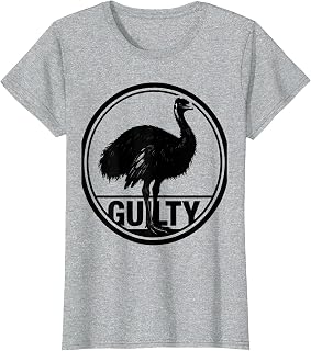 Women's Emu Silhouette Funny Bird Lover Meme Humor T-Shirt