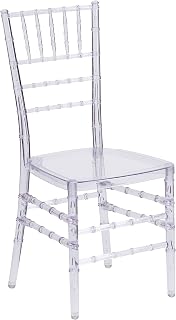 Flash Furniture Flash Elegance Crystal Ice Stacking Chiavari Chair | Weddings And Parties, Durable Resin, Easy To Clean
