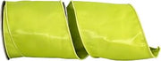 Reliant Ribbon Iridescent Satin Elegance Wired Edge, Green Grass, 4 Inch, 10 Yards