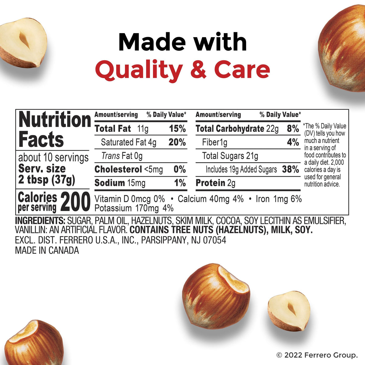 Creamy Chocolate Hazelnut Spread with Cocoa by Nutella – 13 Ounce (Pack of 2), Brown, Pack of 2, Model 10009800893710