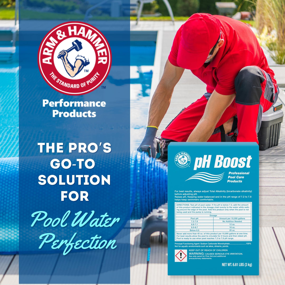 pH Boost Professional Pool Care by Arm & Hammer – Pack of 6, Model 033200150015