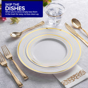 Stock Your Home 75 / 75 Pack / Gold Cutlery Sets