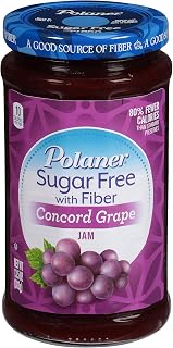 Polaner Sugar Free with Fiber, Grape Jam, 13.5 Ounce