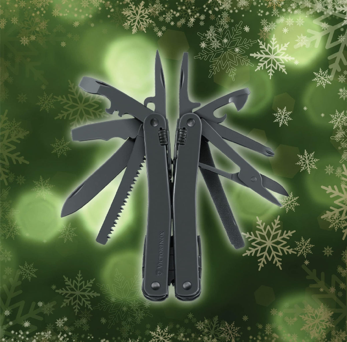 Spirit XBS with Nylon Belt Pouch Swiss Army Knife by Victorinox – 4.1", Stainless Steel, Black, Model 3.0224.3CN