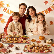 Greencian Fall Serving Tray Set, 16.1 x 11.1 Inches, Maple Leaf Pattern