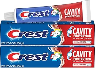 Crest Toothpaste 8.2 Ounce Cavity Protection Regular (Pack of 2)