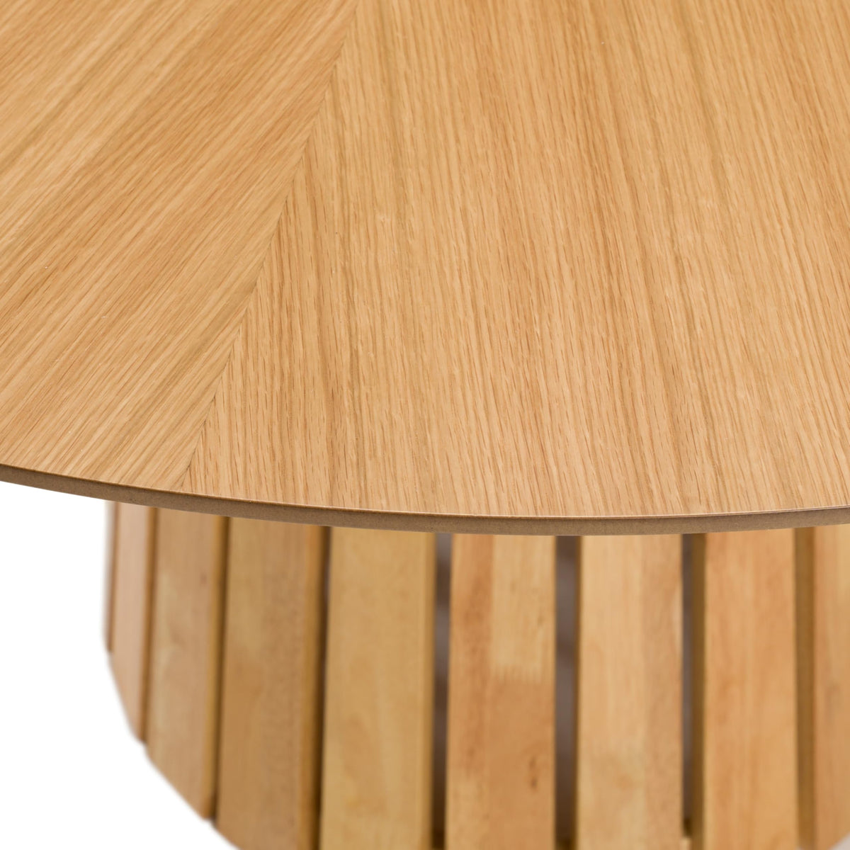 Weiss - Mid-Century Modern Natural Oak Round Dining Table by Limari Home – Rubberwood, Natural, Model LIM-85572
