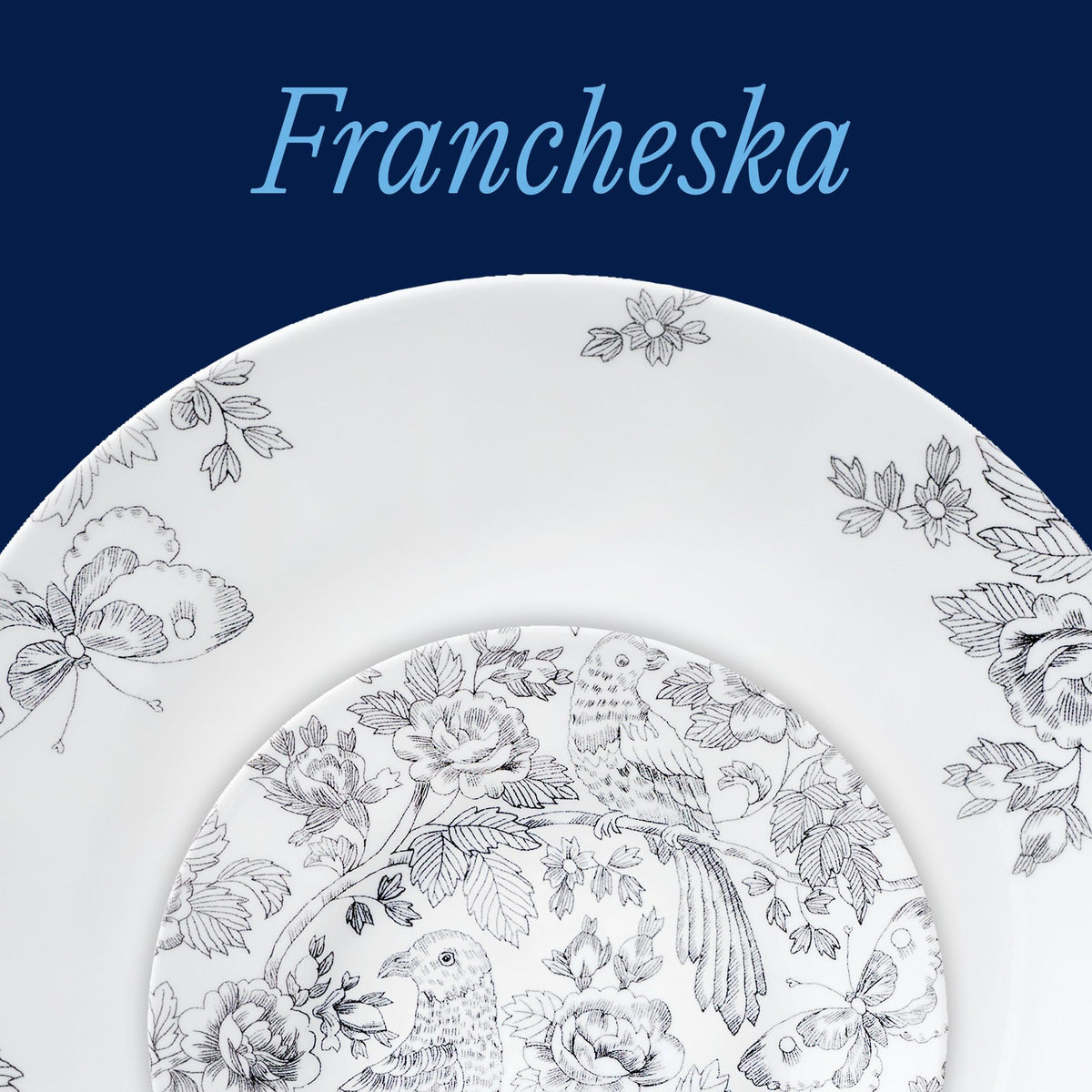Francheska 18-Piece Round Dinnerware Set by Corelle – 18-Piece Set, Glass, Francheska, Pack of 18, Model 1153643