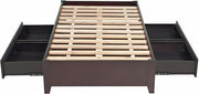 Modus Furniture Solid Wood 2-Side Storage Bed, King, Nevis Simple - Espresso