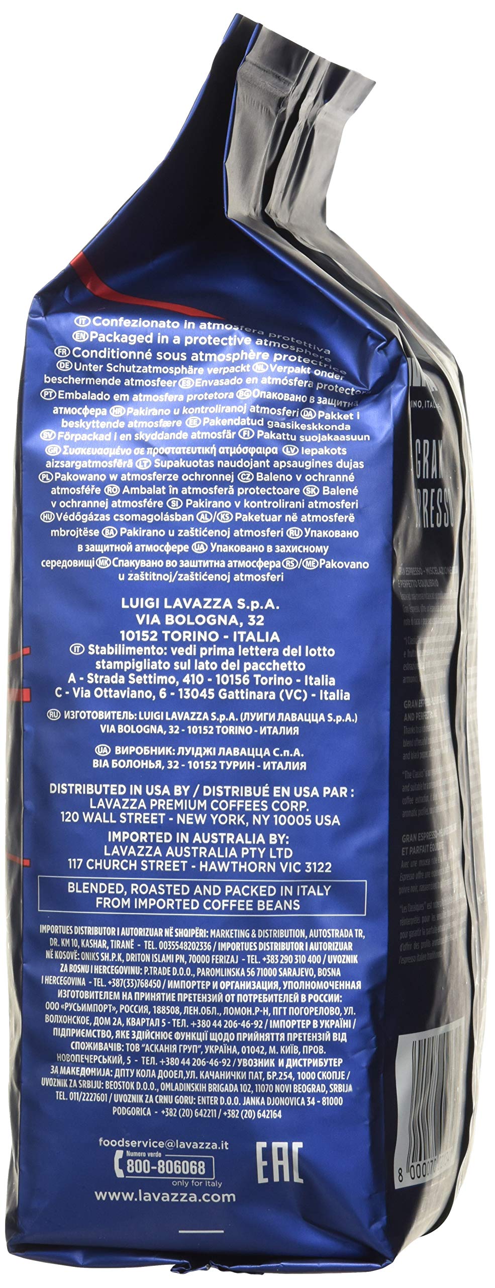 Gran Espresso by Lavazza – 35.2 Ounce (Pack of 2), Pack of 2, Model 70022NT