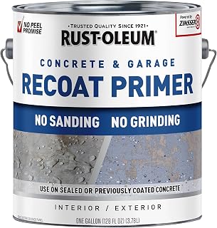 Rust-Oleum 338806 Concrete & Garage Floor Recoat Primer, Gallon, Gray