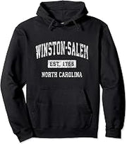 Winston-Salem North Carolina NC Vintage Established Sports Pullover Hoodie