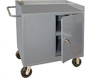Durham 16 Gauge Welded Steel Mobile Bench Cabinet, 3100-95, 1 Fixed Shelf