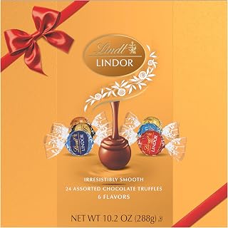 Lindt LINDOR Holiday Assorted Chocolate Candy Gift Box, 10.2 oz.