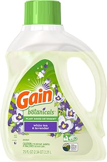Gain Botanicals Plant Based Detergent White Tea and Lavender 48 Loads 75 Ounce