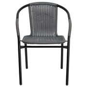 Flash Furniture Grey / Set of 1 / Contemporary Patio Dining Chairs