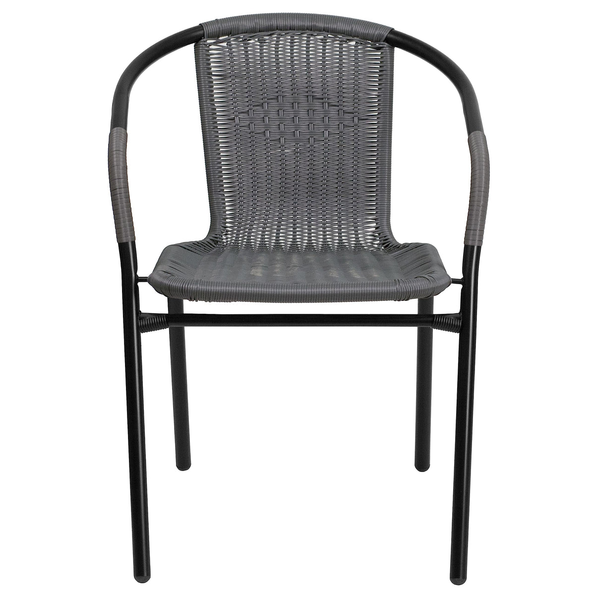 Flash Furniture Grey / Set of 2 / Contemporary Patio Dining Chairs