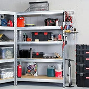 AR Shelving Heavy Duty 5000 Lb Galvanized Steel Durable Collection, Height 71 in, Width 35.4 in, Depth 18 in, Model# Rivet 35/18 800