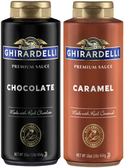 Chocolate and Caramel Sauces 16 oz Squeeze Bottles by Ghirardelli – 16 Fl Oz (Pack of 2), Pack of 2, Model Freepi