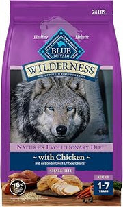 Blue Buffalo Wilderness Chicken Small Bite Adult Dry Dog Food, 24 lb