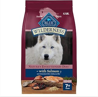 Blue Buffalo Wilderness Salmon & Wholesome Grains Senior Dry Dog Food 4.5lb