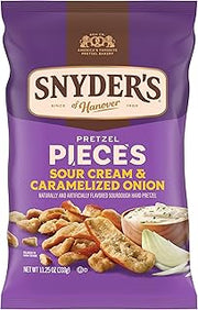 Snyder's of Hanover Sour Cream & Caramelized Onion Pretzels, 11.25 Oz Bag