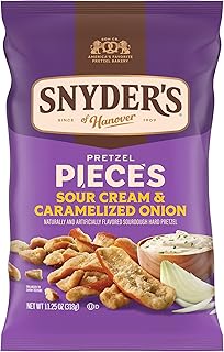 Snyder's of Hanover Sour Cream & Caramelized Onion Pretzels, 11.25 Oz Bag