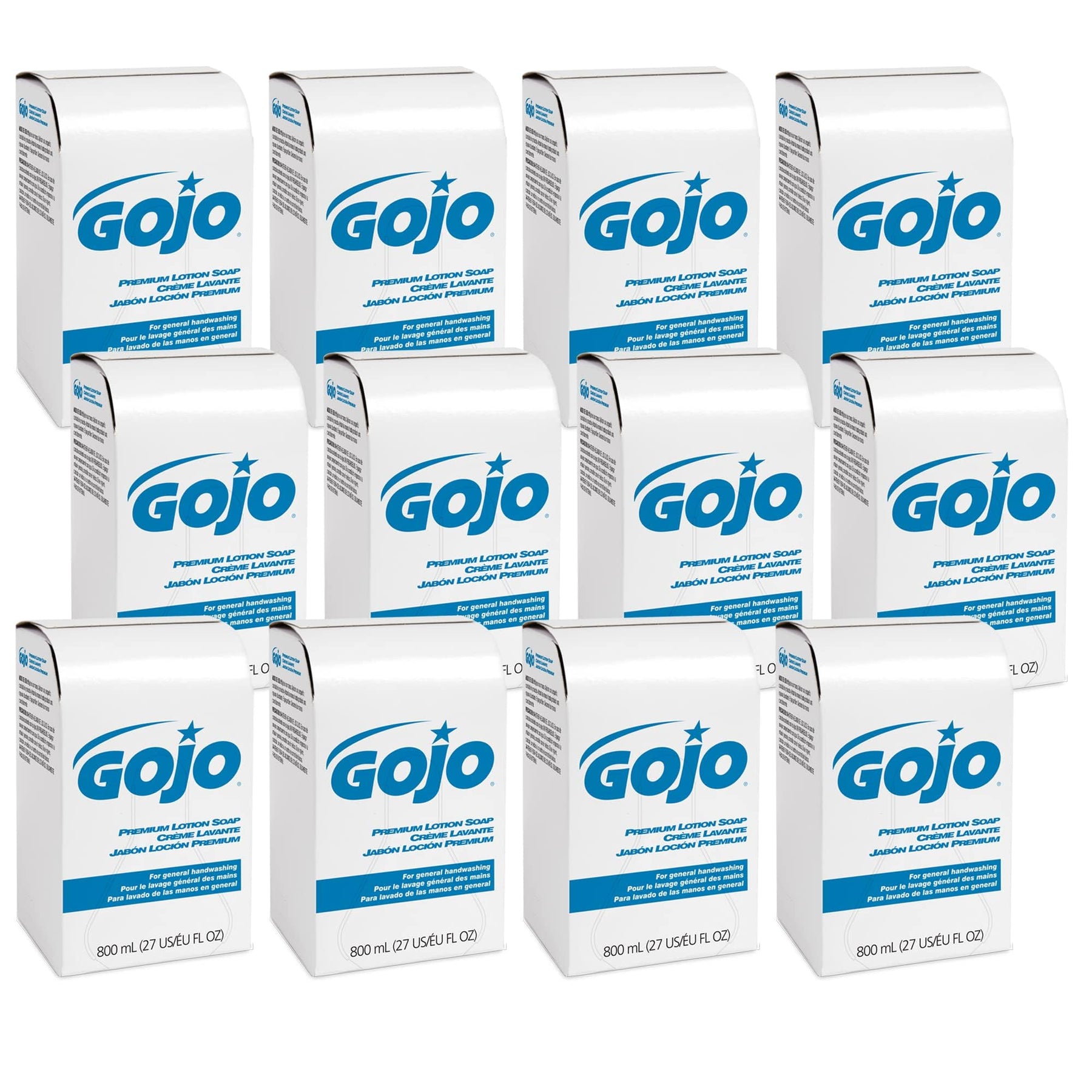 GOJO 800 Series Lotion Soap Refill, 12ct x 800 mL - 9106-12