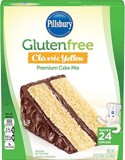 Pillsbury Gluten Free Premium Cake and Cupcake Baking Mix, Classic Yellow, 17 Ounce (Pack of 12)