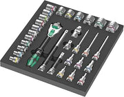 Wera 05150112001 9722 Foam Insert 8000 C Zyklop 1/2" Ratchet Set 1, 31 Pieces