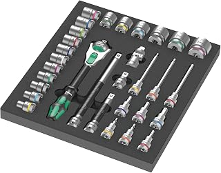 Wera 05150112001 9722 Foam Insert 8000 C Zyklop 1/2" Ratchet Set 1, 31 Pieces