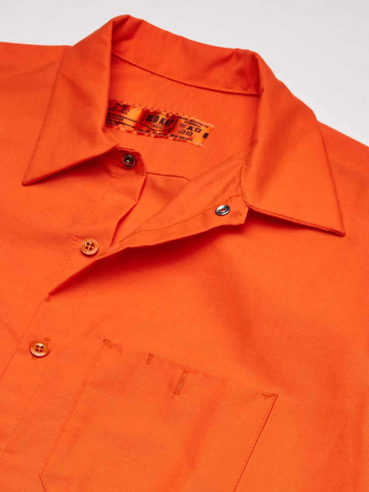 Long Sleeve Industrial Solid Work Shirt Orange Small - 5 Pack by Red Kap – Orange, Pack of 5, Model SP14