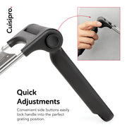 Surface Glide Technology Stainless Steel Folding Handle Grater by Cuisipro – Coarse Grater, Stainless Steel, Model 746811