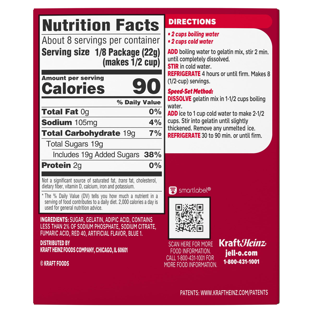 Cherry Gelatin Dessert Mix by Jell-O – 6 Ounce (Pack of 3), Red, Pack of 3, Model 4300020053