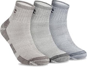 Timberland Mens Wool, Hiking, Winter, Boot, Full Cushion Low Cut Quarter Socks Arch Support