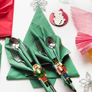 EYNDYN Nutcracker Napkin Rings, Set of 12, Black Metal