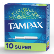 Tampons, Super, 10-ct by Tampax – 10-ct, Cardboard, Pack of 99, Model 7301030833