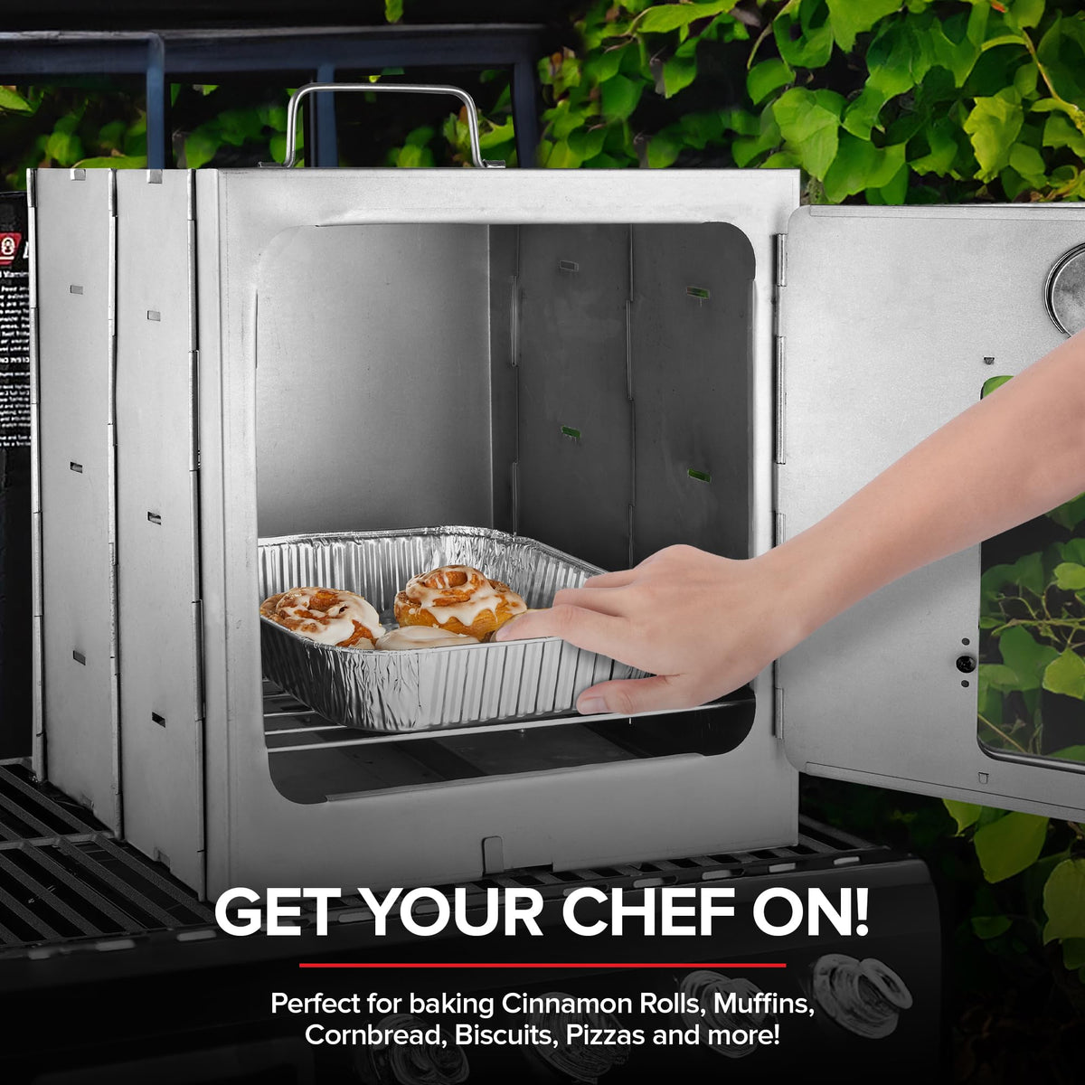 Portable Camping Oven by Modern Innovations – 10.25 x 10.25 x 10.75 inches, 16900.0 cubic_centimeters, Stainless Steel